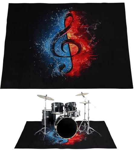 YOFAPA Tapis de batterie électrique, tapis de batterie électrique, tapis insonorisé, accessoires de batterie pour batteries électroniques, kit de batterie jazz, cadeau pour batteurs, accessoires de