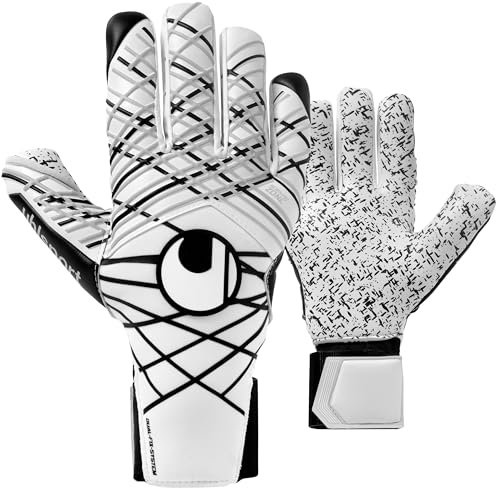 uhlsport Supergrip+ HN Fußball Torwarthandschuhe High-Level Torhüter-Handschuhe - modernes Design und Supergrip, 8.5, weiß/schwarz