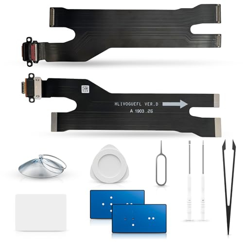 ExtKry Ladebuchse ersatz für Huawei P30 Pro Ladebuchse ersatz Charger Repair Ladeanschluss Dock Connector Mikrofon mit Reparaturset