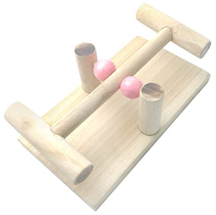 Yardwe Kreatives Holz-Spielzeug Für Vögel Und Kleintiere Robustes Kletterseesaw Im Zufallsdesign Für Hamster Und Sittiche Zum Spielen Klettern Und Ausruhen Fördert Aktives Spielverhalten