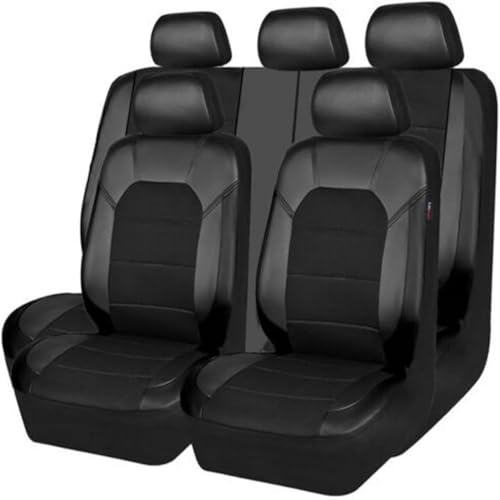 Auto Sitzbezüge Sets Für VW Polo IV (9N) 2001 2002 2003 2004 2005,Full Set Allwetter Protektoren Verstellbare abnehmbare Universelles Sitzbezüge Sitzschoner,A/Black