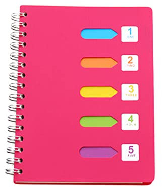 COMNESTBI Notizbuch mit Seitlicher Spirale Verdickter Notizblock Rosig für Tagebuch Notizen und Kreative Projekte Vielseitig Einsetzbar für Schule Büro und Freizeit