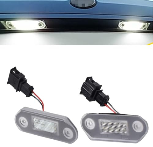 Fouedy For VW Golf MK3 for Skoda Octavia I Auto Illumination Licence Plate Parts LED Car License Number Plate Light Lamp Bulbs