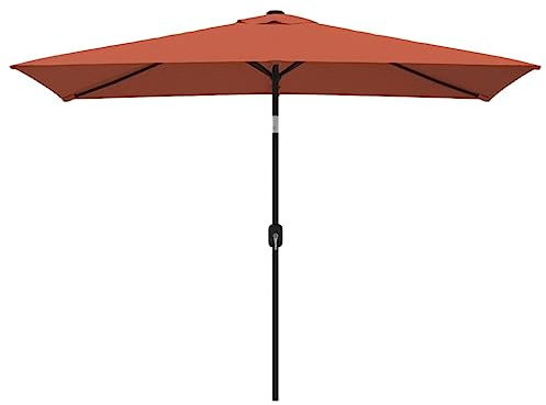 CIOURSTO Sonnenschirm 300cm x 200cm Sonnenschutz Marktschirm Gartenschirm Mehrfachauswahl Balkon rechteckig (Orange)