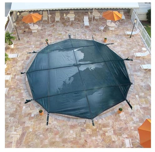 ERRULAN Round Inground Pool Cover Heavy Duty, Cold Resistant Custom Swimming Pool Safety Covers, Large Winter Safety Solid Mesh Covering for Children & Pets(Dia 4ft/1.2m)