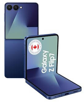 Samsung Galaxy Z Flip7 256 GB, Blue Shadow (CAD Version and Guarantee) - AI Smartphone, 50 MP, 6.9 Inch Dynamic AMOLED Home Display, 120 Hz Refreshing, FlexCam (Renewed)
