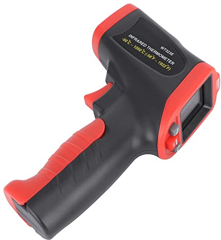 aqxreight Thermomètre Infrarouge Numérique Portable LCD sans Contact, Compteur de Température 50 ℃ 1050 ℃ et Thermocouple de Performance Haute Précision, Affichage des Résultats Couleur de l'écran