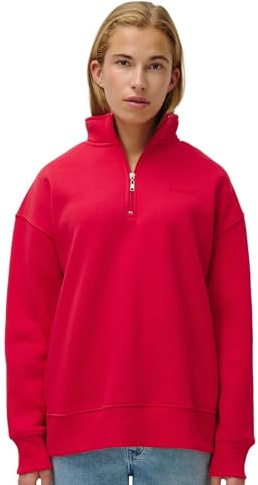 LeGer Jenny Sweater - Half Zip Pullover Damen mit Kragen - Oversized-Passform - Sweatshirt aus Baumwolle - Mode für Damen - by Lena Gercke - Gr. 34-50