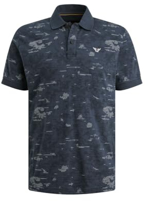 PME Legend Slub-Jersey mit Allover-Print - Kurzarm Shirt Herren - Polo - M