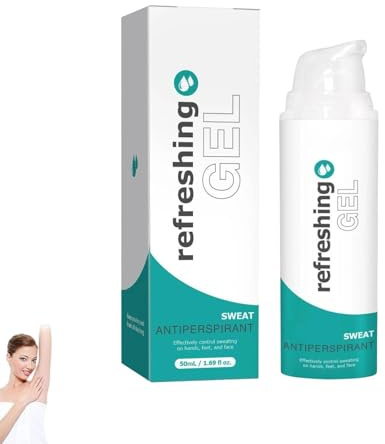 Antitranspirant Gel,Gegen Schwitzige Hände,Schweißfüße und Schwitzen im Gesicht,Gegen Achselgeruch Starkes Schwitzen am Kopf,Wirkt Pflegend und Beruhigend, Antiperspirant für Männer und Frauen (1PC)