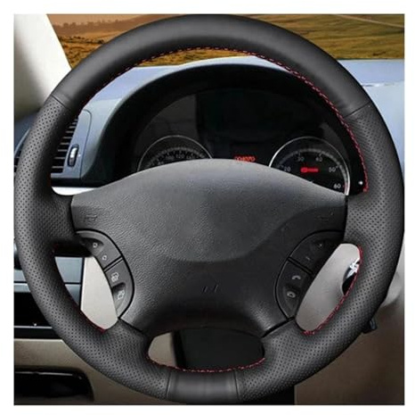 Lenkradhülle Auto Lenkrad Geflecht Abdeckung Für Mercedes Für Benz Für Viano Für W639 Für Vito 2003-2014 Für Sprinter 2006-2013 Schutzhülle(Rot)