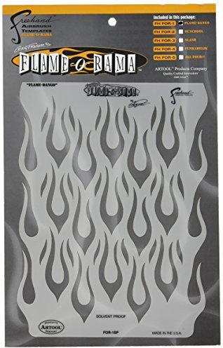 Artool Freehand Airbrush Templates, Flame O'Rama Flame Dango