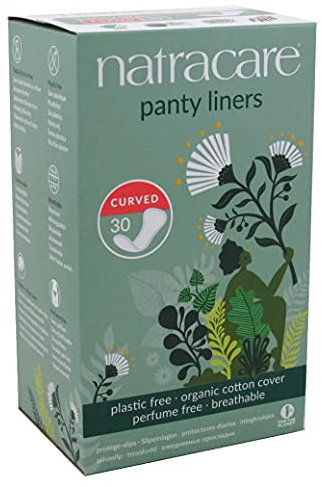 Pack of 6 x Natracare Natural Curved Panty Liners - 30 Pack