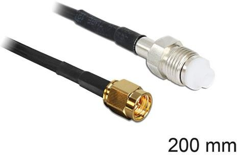 DeLOCK Antennenkabel, HF SMA Stecker an FME Buchse, 0,2 m, [88596]