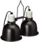 Reptiles Planet - Twindome 14 - Double Support d'Ampoule à Suspendre ou à Poser sur le Terrarium - Ø 14 cm - H 16 cm, Noir
