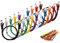 Paquete de 10 cables Cat5a multicoloreados, 0,5 metros, UTP, CCA + 100 presillas para cable.