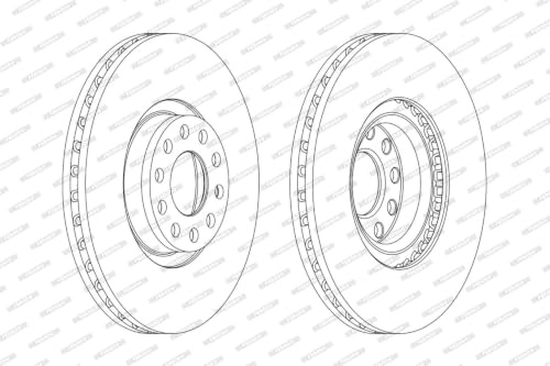 FERODO BRAKE DISC | DDF1983C-1 | FRONT | FOR AUDI A6 C5 1997-2005 | OE-MATCHING QUALITY | SMOOTH & QUIET PERFORMANCE