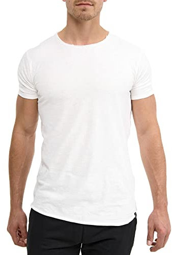 Indicode Herren Willbur Tee T-Shirt mit Rundhals-Ausschnitt | Herrenshirt Sommershirt White, XXL