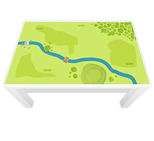 nikima Schönes für Kinder Spielfolie für Lack Tisch 89 x 54 cm Wald & Wiese (Möbel Nicht Inklusive)