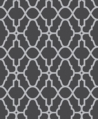 rasch paperhangings Wallpaper (Modern) Grey, Silver, Black 10,05 m x 0,53 m Selection 309348