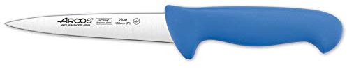 Arcos Serie 2900 - Caja 6 uds Cuchillo Carnicero - Hoja de Acero Inoxidable NITRUM de 150 mm - Mango inyectado en Polipropileno Color azul (6 UDS)