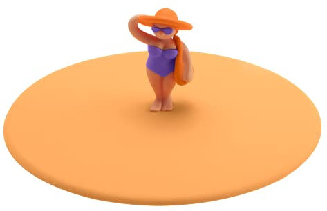 Lurch 210846 Mein Deckel Beach Girls Theresa Tasche, Glasabdeckung aus BPA-freiem Premium-Platin-Silikon, Ø 10,5cm, Orange