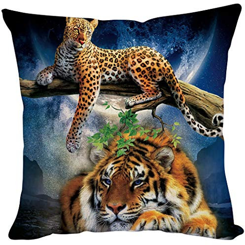 Violetpos Kissenhülle Sofa Zierkissenbezug Auto Zierkissenbezüge Kissenbezüge Kissen Afrikanische Tiere Geparden Tiger Galaxien Mars 50 x 50 cm