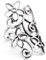 Windalf Langer Ornamentik Ring TÂRA 29 mm Zauberblumen Elfenring 925 Sterlingsilber (925 Sterlingsilber, 54 (17.2))