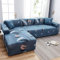 HKPLDE Sofabezug Stretch Printed L.-Form Sofabezug Für 3 Sitzkissen Couch Möbel Pet Protector Spandex Cover-3 sitzer+3 sitzer-H
