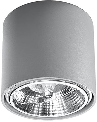 Licht-Erlebnisse Deckenspot Grau Ø12cm GU10 Metall JASMYNN Modern Flur Wohnzimmer Deckenleuchte Beleuchtung