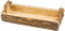Dekoratives Tablett Exklusives Serviertablett Braun aus Holz mit Rinde und Griff 41x17 cm
