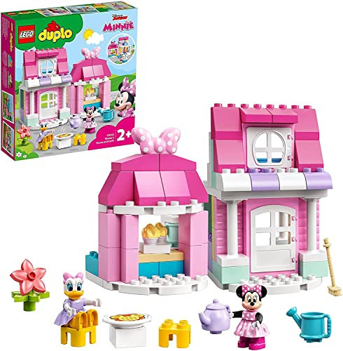 LEGO DUPLO Disney Minnie’s House and Café 10942 Dollhouse Building Toy for Kids with Minnie Mouse and Daisy Duck; New 2021 (91 Pieces)
