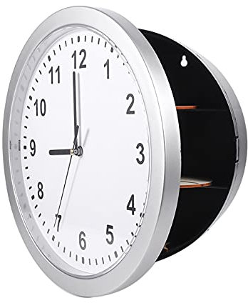 TOPINCN Safe Clock, Hidden Secret Wanduhr Safe Container Box Lässige Uhr für Geldversteck Schmuck Wertsachen Bargeldaufbewahrung 25 X 7cm