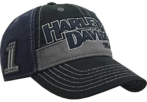 Wisconsin Harley-Davidson Herren Baseball, Blau, Einheitsgröße