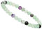ELEDORO Stretch Armband aus echten Edelstein-Perlen (6mm) – Perlenarmband für stilvolle Eleganz (Fluorit)