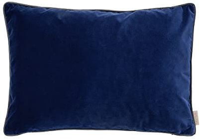 Blomus Kissenbezug Velvet, Kissenhülle für Kopf- oder Sofakissen, Baumwolle, Midnight Blue, 40 x 60 cm, 66574
