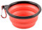 OcioDual Bebedero Plegable Perro, Vaso Plegable de 350ml, Rojo, Bebedero Gatos, Comedero, Bebedero Perro Portátil, Perros Accesorios, Plato con Mosquetón para Excursiones o Viajes