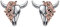 Kuhschädel Ohrringe Sterling Silber Western Bullenkopf Ohrringe mit Blume Western Cowgirl Schmuck Geschenke für Frauen Mädchen