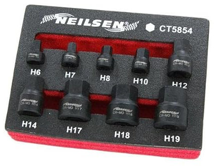 Impact Bit Socket Set Hex 6-19mm