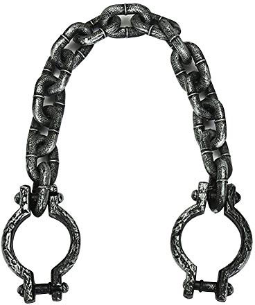 Vocoliday 1Pcs Kunststoff Gefangener Handgelenk Kunststoff Handgelenk Fesseln Gefängnis Handschellen Kettenglieder für Halloween Cosplay Kostüm Party Trick Requisiten
