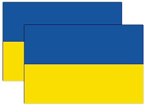 GEEKBEAR Auto-Magnet mit Nationalflagge, Ukraine, reflektierend, wasserdicht, langlebig, 15,2 x 10,2 cm, 2 Stück