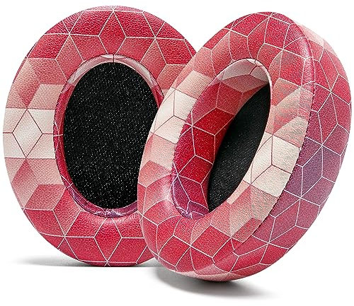 WC Wicked Cushions Replacement Ear Pads for Beats Studio 2 & 3 (B0501, B0500) Wired & Wireless | Does NOT Fit Beats Solo | Softer PU Leather, Enhanced Foam & Stronger Adhesive | Hex Red