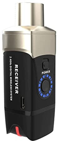 XVIVE U3R - Ricevitore per Microfono Wireless, Banda di Frequenza 2,4GHz, Audio Digitale 24-Bit/48kHz con Bassa Distorsione, 5 Ore di Autonomia e Batteria al Litio Inclusa- Da Usare con Trasmettitore