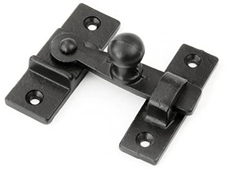 Jones & Grey Cast Iron Vintage Style Cabinet Door Cupboard Latch Swing Lock Catch - Black