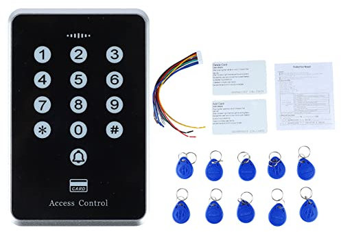 RFID Access Control System, Smart Access Control -Tastatur mit 10 Karten, DC12V unterstützt 1000 Benutzer WG26 34 Ausgabe für die Community