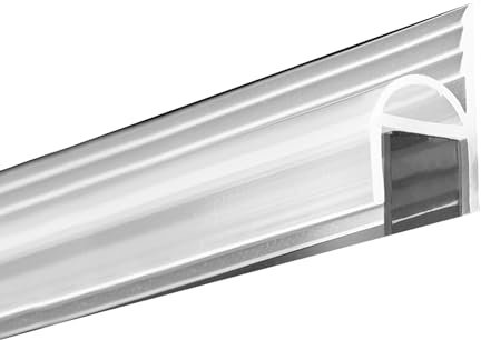 Joint de Porte de Douche En PVC 200 cm - Pour Verre 6/8/10/12 mm - Caoutchouc Inférieur - Arc H 10 mm/10 m