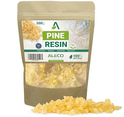 ALECO Reines Kiefernharz, Kolophonium, natürliches Epoxidharz, Granulat, Latex, Basteln, Holzbehandlung, Klebstoff, 500 g