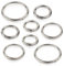 TOAOB 8 Stück Karabinerring mit Federöffnung 25mm 30mm 40mm 60mm Ring Karabiner Rund O Ringe Zinklegierung Silberton DIY Zubehör für Schlüsselanhänger Halter Taschen Geldbörsen Tragetaschen