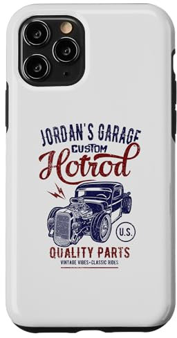 Hülle für iPhone 11 Pro Jordan's Hotrod Garage Oldtimer im Jordan-Design