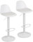 Baroni Home Lot de 2 Tabourets de Bar pivotants avec Dossier et Coussin, Chaise Haute avec Hauteur réglable et Repose-Pieds, Fond Anti-Rayures, Salle à Manger, Bar, Blanc, 2 pièces, 39x44x82-104 cm